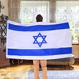 AhfuLife Israel Flag 5ft x 3ft Double Sided Polyester with Brass Grommets view 5