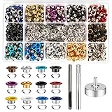 Metal Eyelets, 600Pcs 12 Colors 3/16 inch Metal