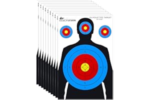 ELECFUSION Silhouette Shooting Targets, 23X35 inch Paper Targets for Shooting Range, Suitable for Indoor/Outdoor Range Use with Handguns, BB Guns, Rifles, Pistols, Airsoft Guns