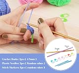 ilauke Acrylic Crochet Yarn Kit 20 Colours 30g with Hooks & Bag view 2