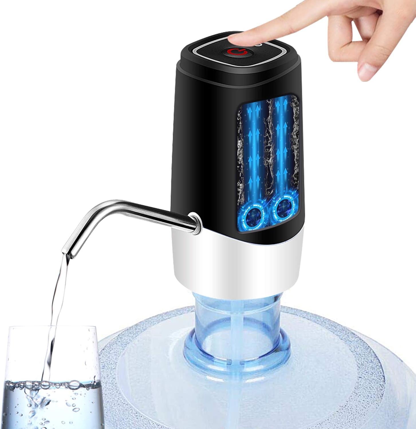 Water Dispenser for 5 Gallon Bottle, Kitchen Gadgets, Portable Drinking Water Pump with Rechargeable Battery, Gift for Mother's Day: Kitchen & Dining
