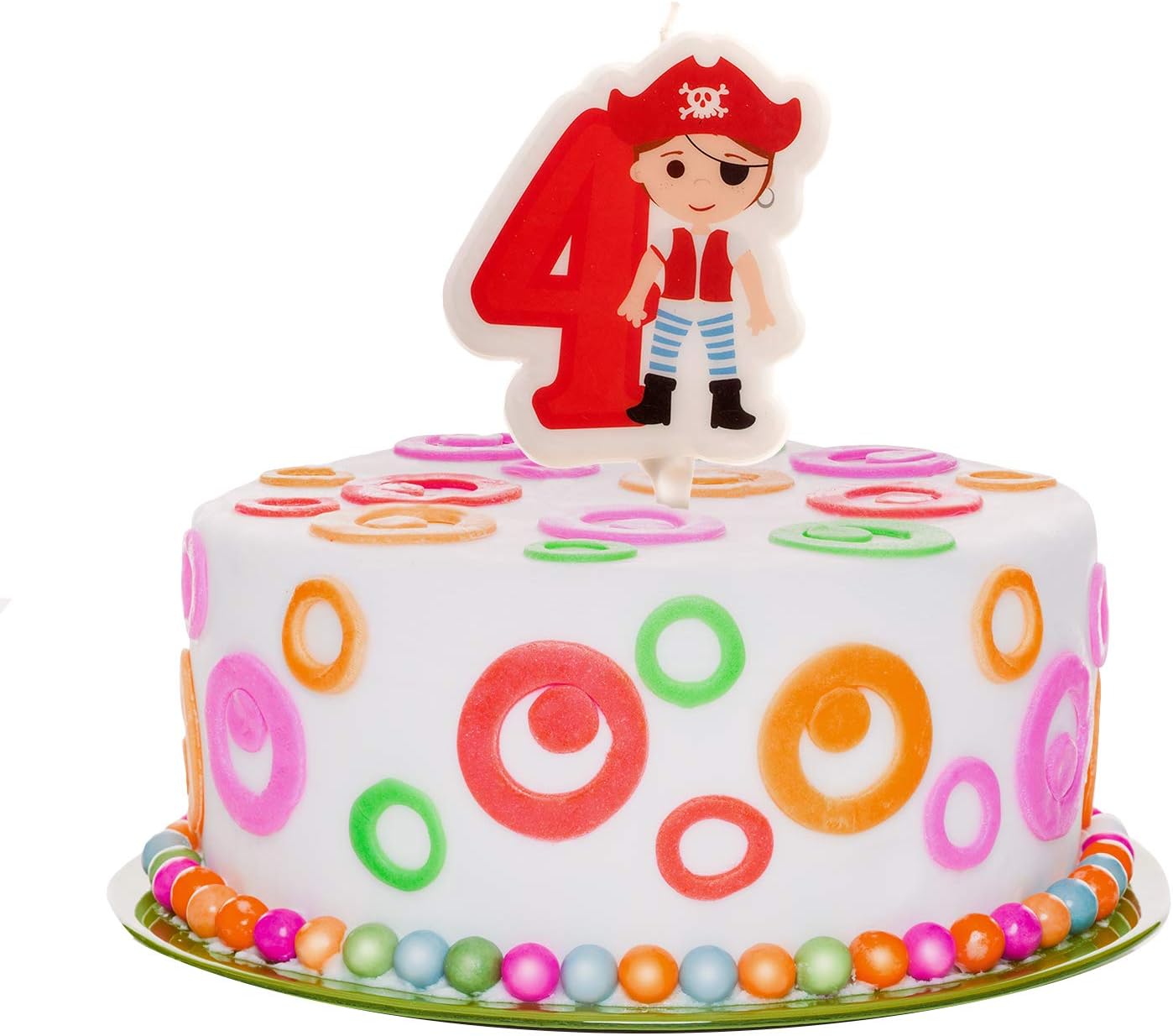 Dekora - Pirate 2D Birthday Candle for Children's Cake - Number 4 (345258) - Image 5