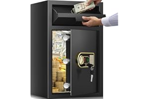 TISKGG Fireproof Floor Safe, Heavy Duty In Ground Safe for Home with Electronic Lock & Key, Sensor light, Anti-Theft Home In Floor Safes for Valuable Firearm Medicine Money Document