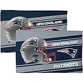 Northwest NFL New England Patriots 2-Pack Fan Towel Set, 16" x 25" Each, Swipe, Team Colors