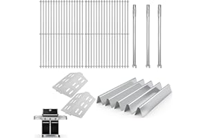 DCYOURHOME Grill Parts Kit for Weber Genesis 300 310 330 Genesis E330 E310 S310 S330 EP330 S320 E320 Grill Parts 17.5" Flavorizer Bars, Genesis 7528 Grates Heat Deflector Grill Parts Kit, 3Pcs 62752 Burner Tube