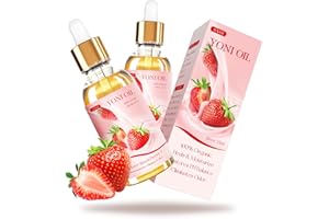 BASSI 2 Packs Yoni Oil for Women - Strawberry Fresh Feminine Care Oil - All Natural Vaginal Oil Essential Oils, Reduces Odor, Restores pH Balance and Wetness, 1 fl oz/pc