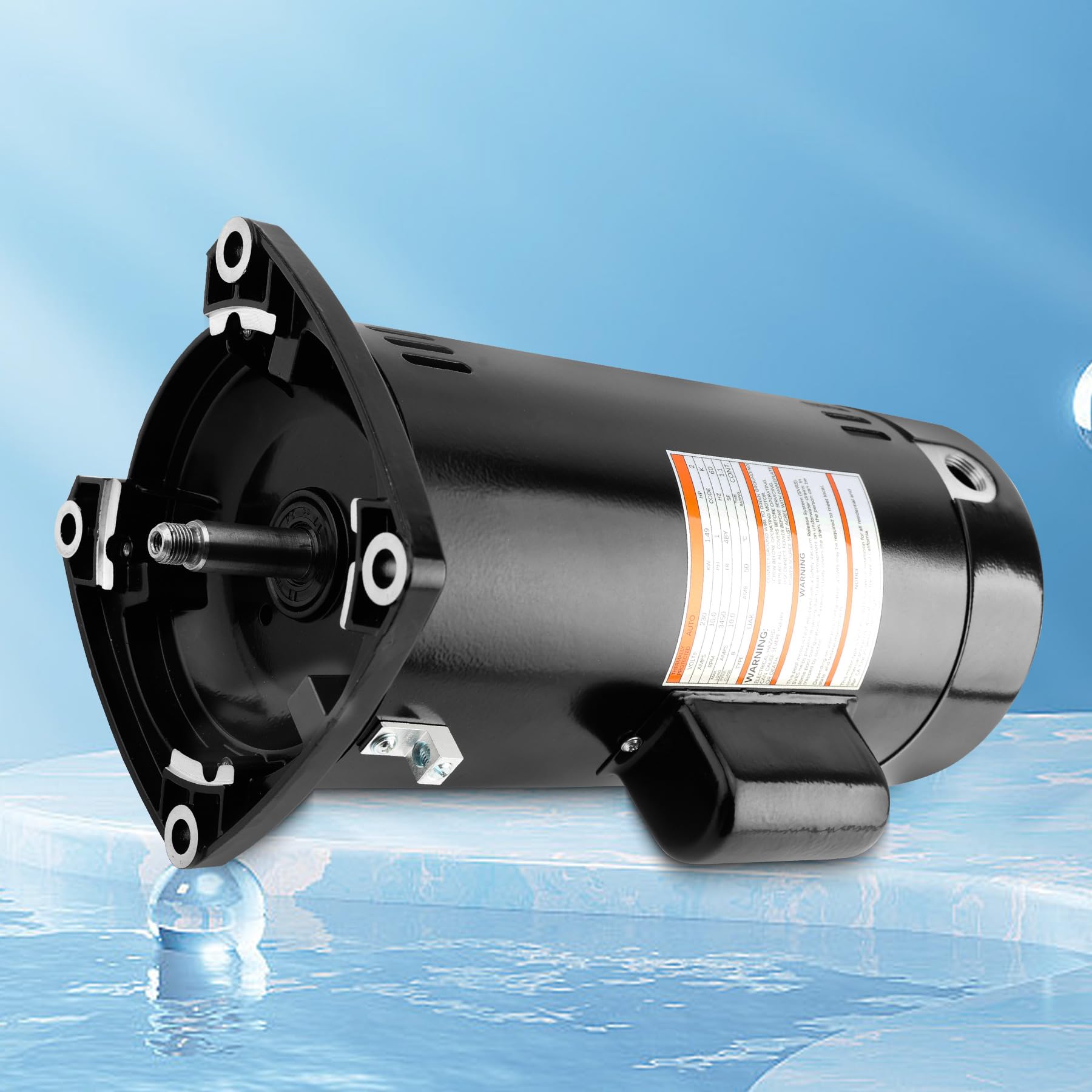 Photo 1 of USQ1202 2HP Pool Pump Motor 48Y Frame, 230V, 3450 RPM Compatible with A.O. Smith Century Pool Pump Motors with Square Flange for Various Above Ground and Underground Swimming Pools
