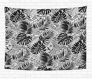 N/A Home Tapiz decorativo para pared, diseño de hojas tropicales