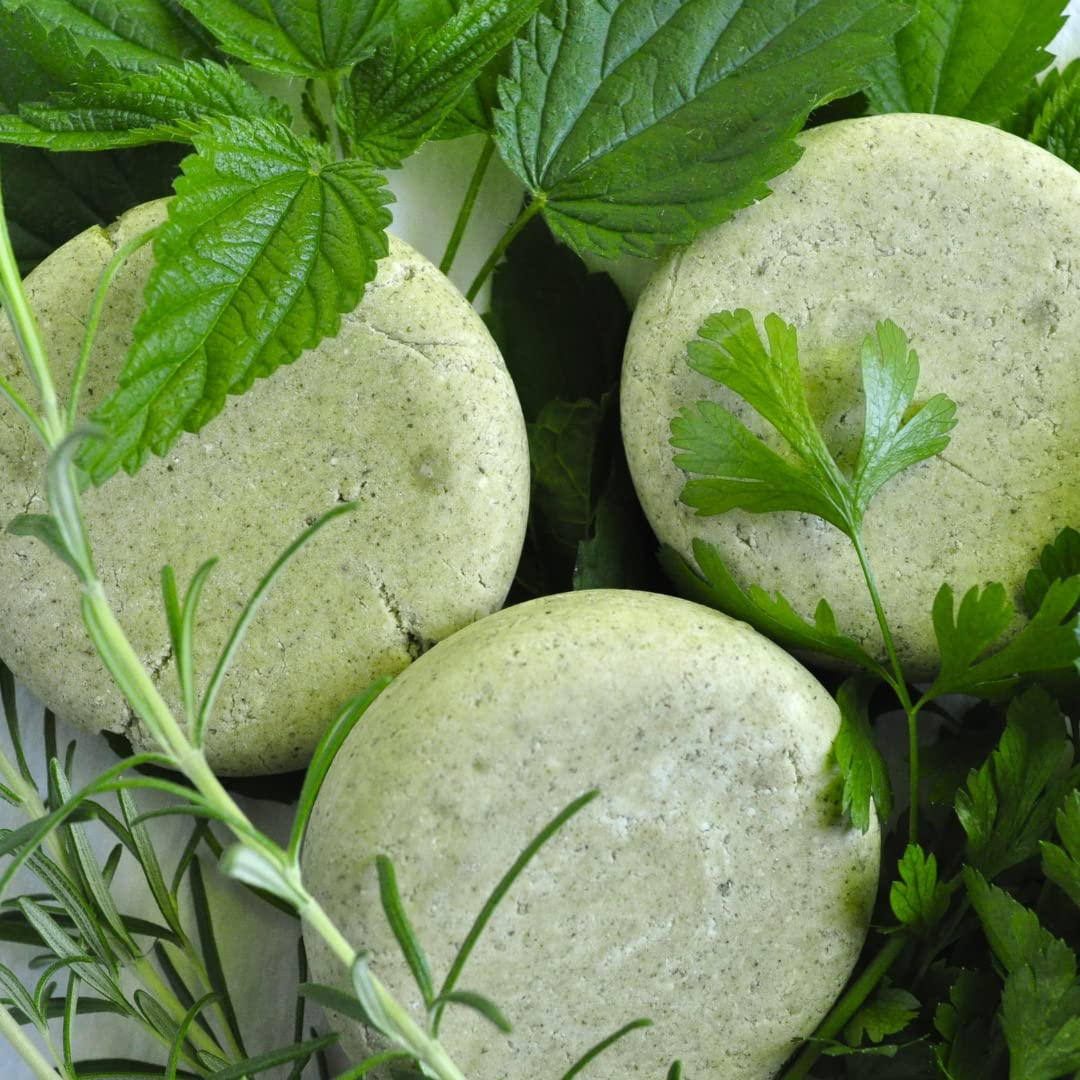 Acala ‘Parsley Kale Rosemary & Shine’ Shampoo Bar for Hair UK Made 80g | Solid Shampoo with Rosemary | For Normal-Dry, Coloured or Grey Hair | Zero Waste Beauty