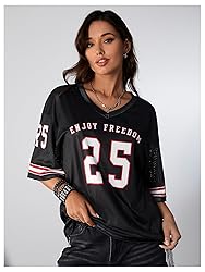SOLY HUX Jersey Shirts for Women Oversized T-Shirt