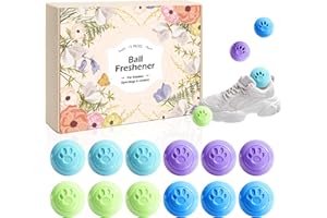 SCENTORINI Shoe Deodorizer Balls, 12 Pack Sneaker Deodorizer Balls, Odor Eliminator for Smell Shoes, Long Lasting Shoe Freshe