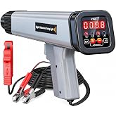 KZYEE KT60 Digital Timing Light with Tachometer &amp; 0-90&deg; Advance | 12V Inductive Pickup, Xenon Strobe and LCD RPM Display for Compatible Distributor-Equipped Gasoline Engines