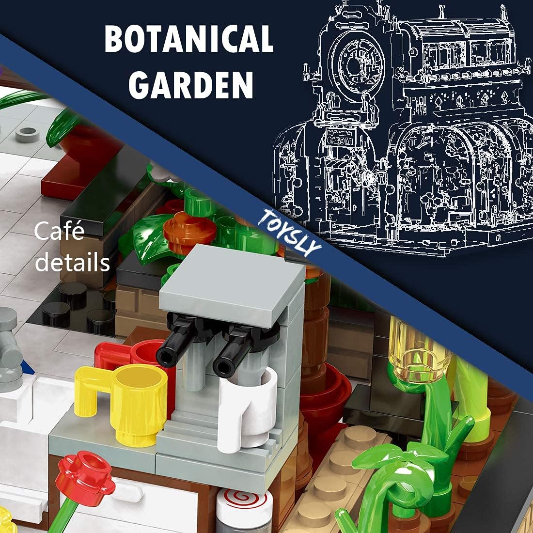 TOYSLY Garden Tree House Set with Lighting Kit, City Creator Building Kit for Kids and Adults, Street Botanical Garden MOC Building Blocks (2147 Pieces): Toys & Games