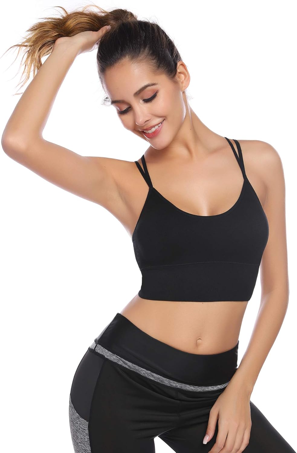 Sykooria 3 Pack Strappy Sports Bra for Women Sexy Crisscross Back for Yoga Running Athletic Gym Workout Fitness Tank Tops at  Women’s Clothing store