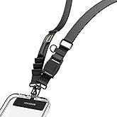 MAGEASY Universal Cell Phone Lanyard - Crossbody Phone Strap for iPhone 17 Pro Max & Most Smartphones, Magnetic Quick-lock System, for Men & Women | Utility (Black)