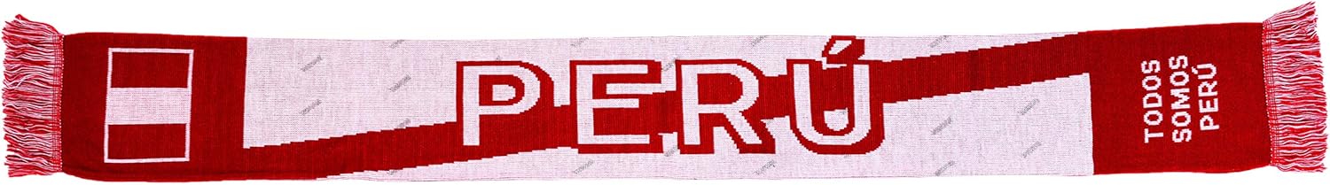 Peru Soccer Knit Scarf: Clothing
