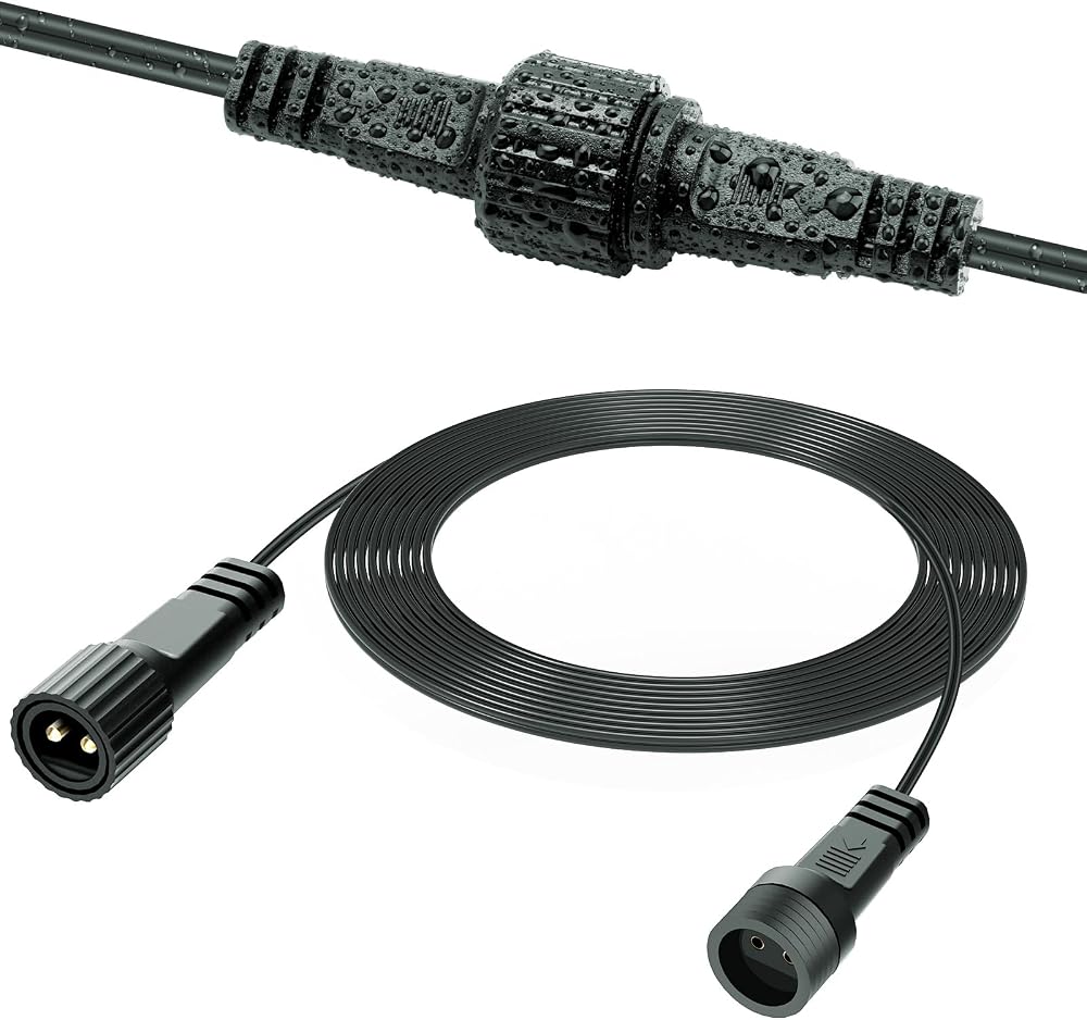 cshare 10M Extension Cable IP65 2 Pin for Outdoor Lights G40 Net Icicle