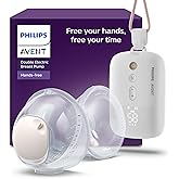 Philips Avent Hands-free Double Electric Breast Pump, Hospital-strength Motor, Mimics Baby's Drinking Rhythm, Pumps up to 85 