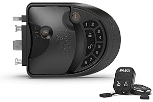 RVLock Class C Charter Keyless Entry Keypad and Handle with Fob, All Metal RV Door Lock and Latch Replacement Kit, Upgraded Silicone Keypad for Class C and A Motorhomes, Fits openings 4.5 x 3.5 Inches