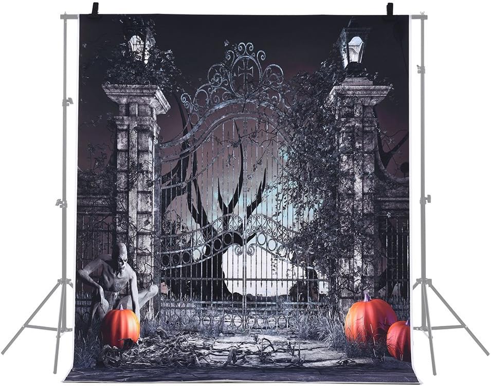 Andoer 6.9 x 5 ft / 2.1 x 1.5 m Halloween Background Photography Decoration Pumpkin Pattern for DSLR Camera Photo Studio