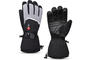 SAVIOR HEAT Heated Gloves for Men Women, Rechargeable Battery Winter Electric Ski Gloves with 3 Heat Modes Windproof for Skii