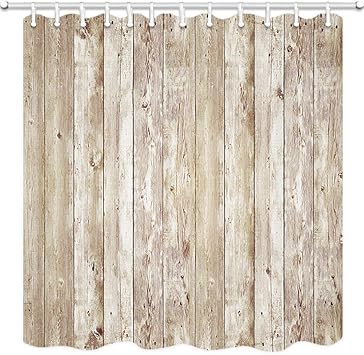 Home Garden Garden Curtains Rustic Wood Pannel Brown Shower