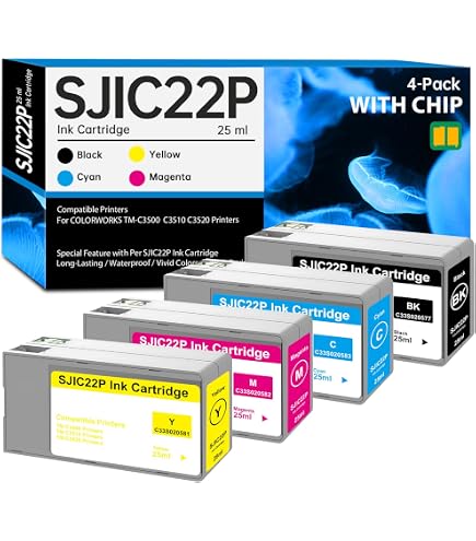 Amazon.com: SJIC22P Ink Cartridge SJIC22P-K SJIC22P-C SJIC22P-M
