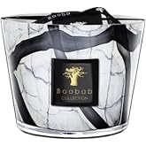 Baobab Collection Scented Candle Stones Marble - Luxury Home Fragrances - Leather, Rose, Plum - Handmade EU (MAX 10)