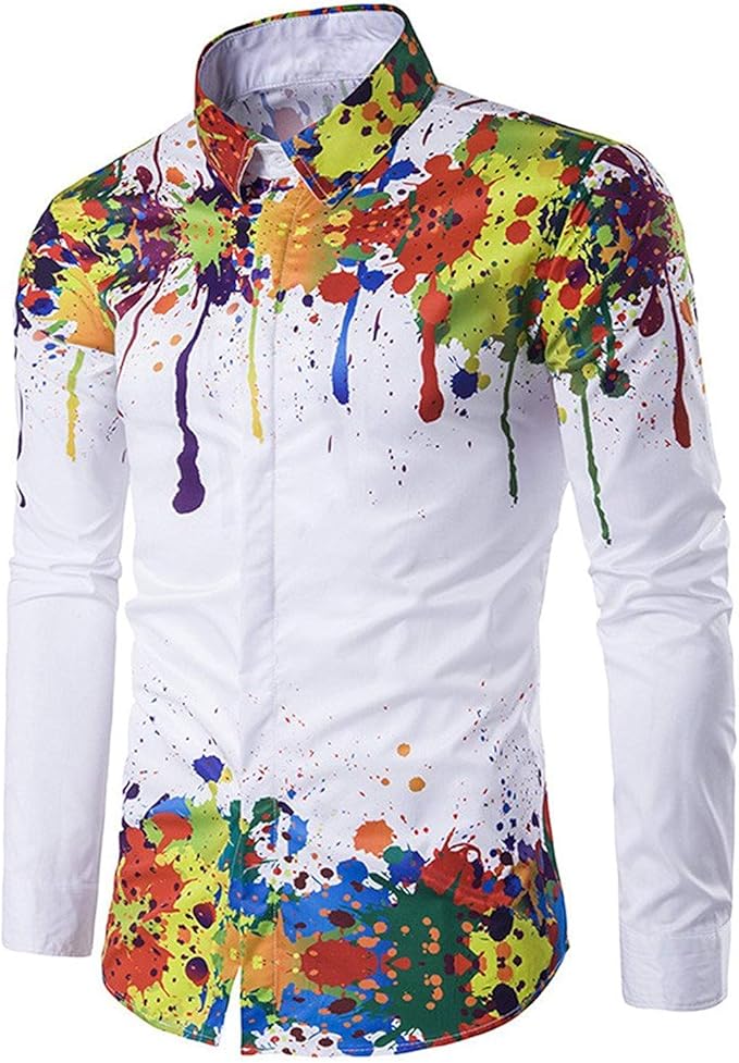 Men's Long Sleeve MultiColor Blouse Autumn Fashion Elegant Comfortable