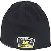 ZHATS NCAA Unisex-Adult NCAA Officially Licensed Beanie Edge Patch Switchback Black