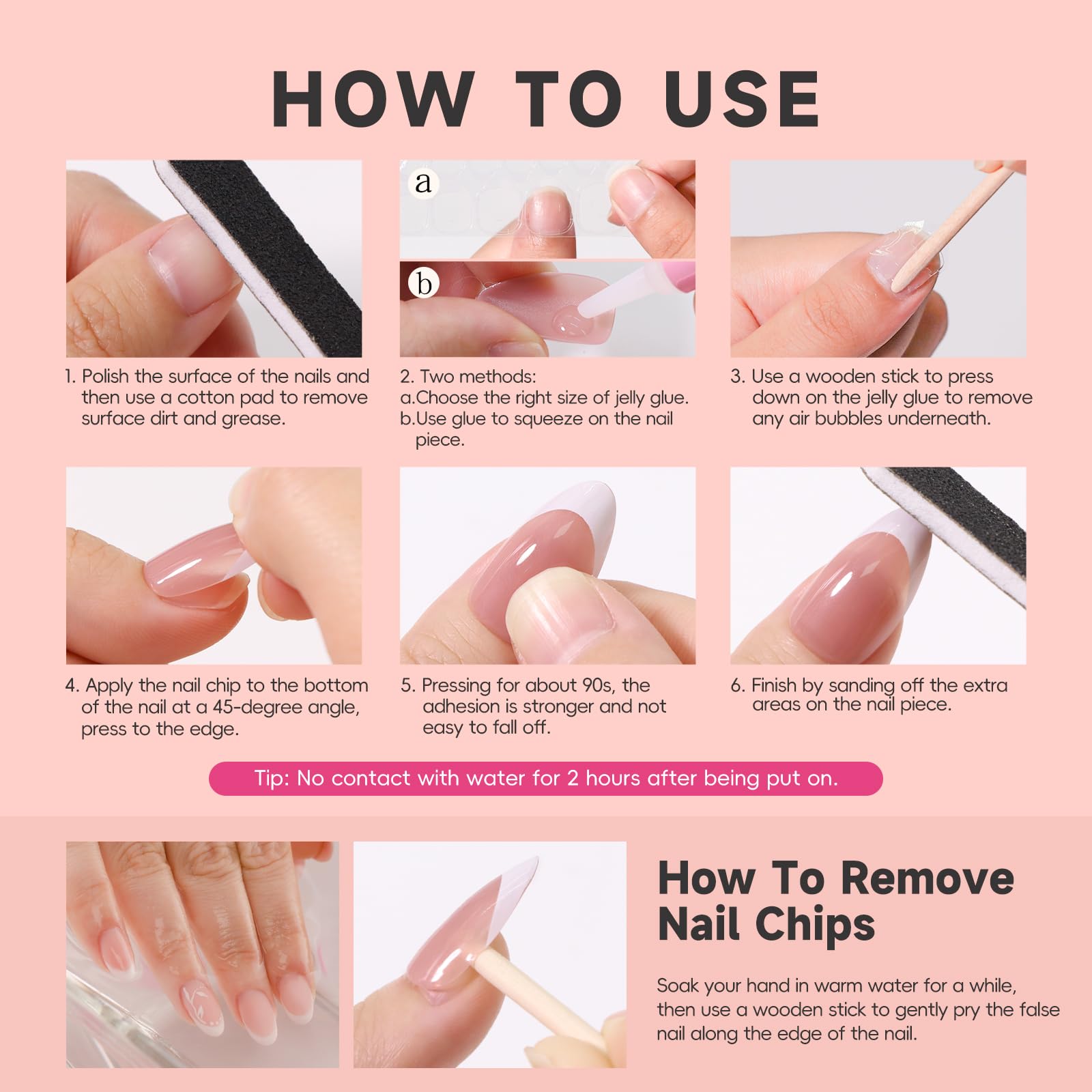 HOSAILY 3D Tropical Floral Press on Nails Medium Almond, Colorful Butterfly Bright Flower Summer Beach Handmade Full Cover Stick on Nails for Women, 24Pcs Glossy Reusable Fake False Nails with Glue - Image 7