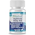 Safrel Nighttime Sleep Aid, Diphenhydramine HCl 25mg | Strong Non Habit-Forming Restful Sleeping Support for Men & Women | Fall Asleep Faster & Wake up Refreshed (100 Count (Pack of 1), 100, Count)