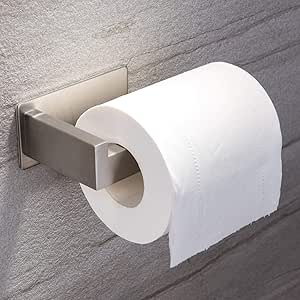 RUICER - Portarrollos de Papel higiénico (sin Agujeros, Autoadhesivo, Acero Inoxidable, para Cuarto de baño)