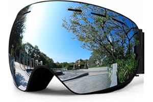 SPOSUNE Ski Goggles Over Glasses - Snow Goggle for Men Women Youth Snowboard Skiing - UV400 Anti-Fog Snowmobile Goggles