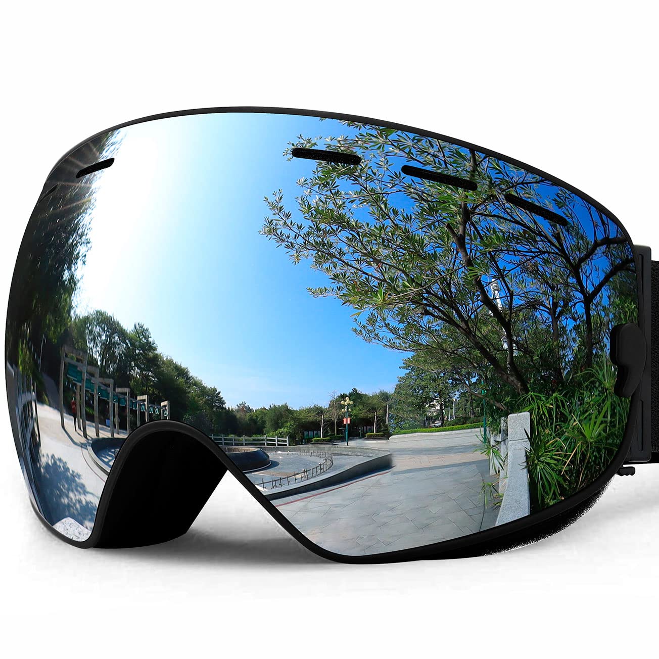 Photo 1 of SPOSUNE Ski Goggles Over Glasses - Snow Goggle for Men Women Youth Snowboard Skiing - UV400 Anti-Fog Snowmobile Goggles