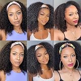 Romface 16 Inch Kinky Curly Human Hair Wig 180% Density Afro Black Glueless view 7