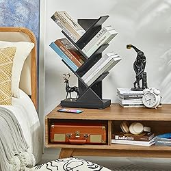 ruboka 5-Shelf Tree Bookshelf, 5 Tier Floor