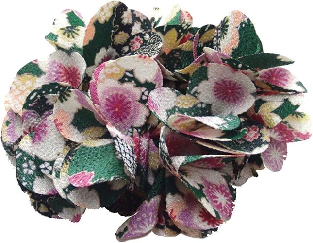 Amazon Co Jp 和柄シュシュ 大ぶり 着物 浴衣 ヘアアクセサリー 専門店 リトルムーン 008 ジュエリー