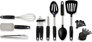 Gibson Home Chefs Better Basics 18 Piece Gadgets & Tools Combo Set, Black