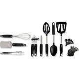 Gibson Home Chefs Better Basics 18 Piece Gadgets & Tools Combo Set, Black