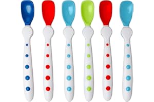 First Essentials by NUK Rest Easy Spoons, Pack of 6 (Color May Vary)