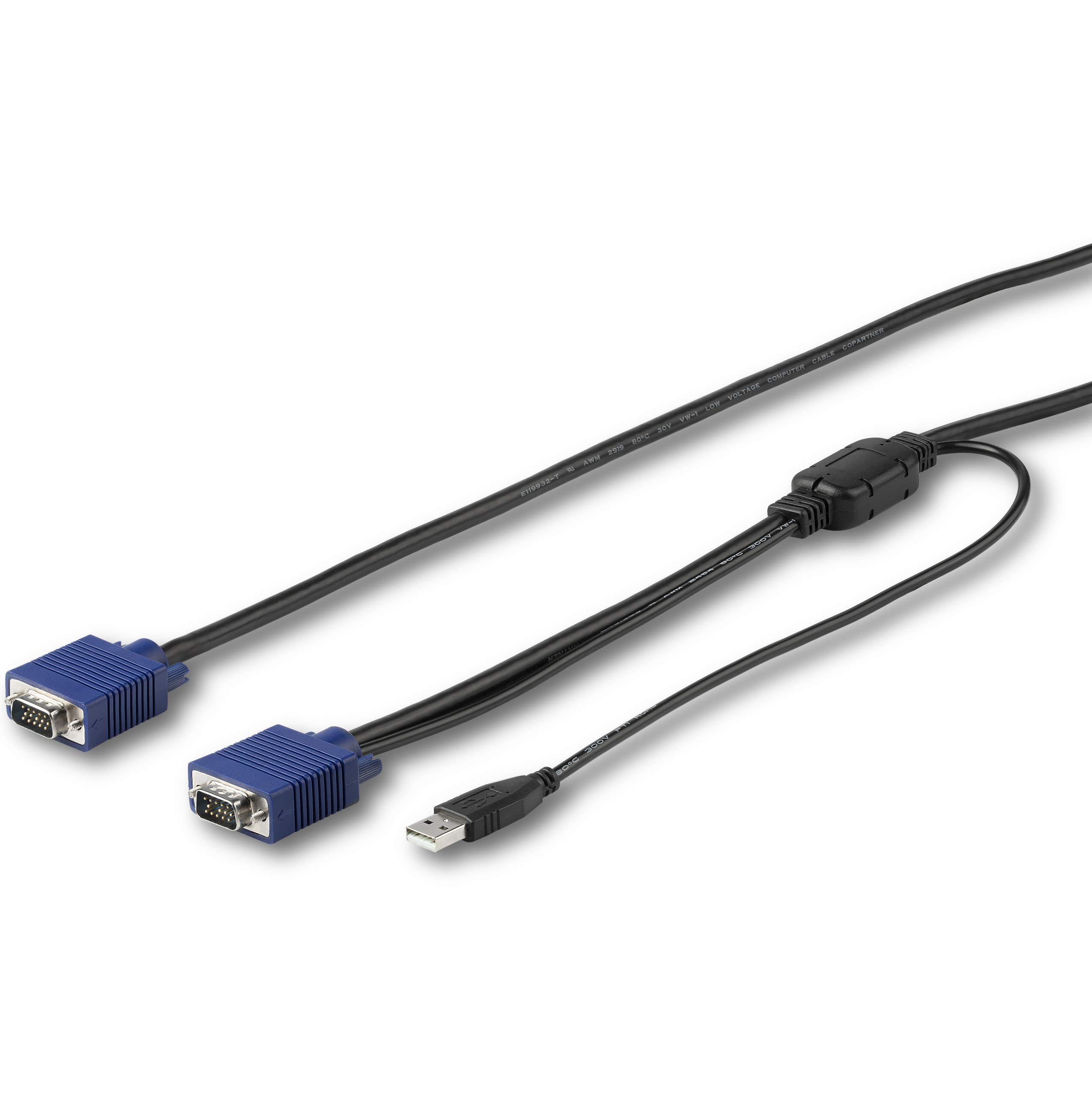 StarTech.com RKCONSUV10 10 ft (3 m) USB KVM Cable for StarTech.com Rackmount Consoles, VGA and USB KVM Console Cable