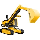 CAT Construction Toys, CAT Steel Construction Excavator - Heavy-Duty &amp; Durable - Ergonomic Handles 3+ Years - Dig &amp; Haul Dirt All Day Long!
