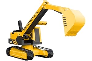 Cat Construction Toys, Steel Excavator 20" - Real Steel Body, Working Metal Bucket & Treads, Ergonomic Handles, Heavy-Duty Co