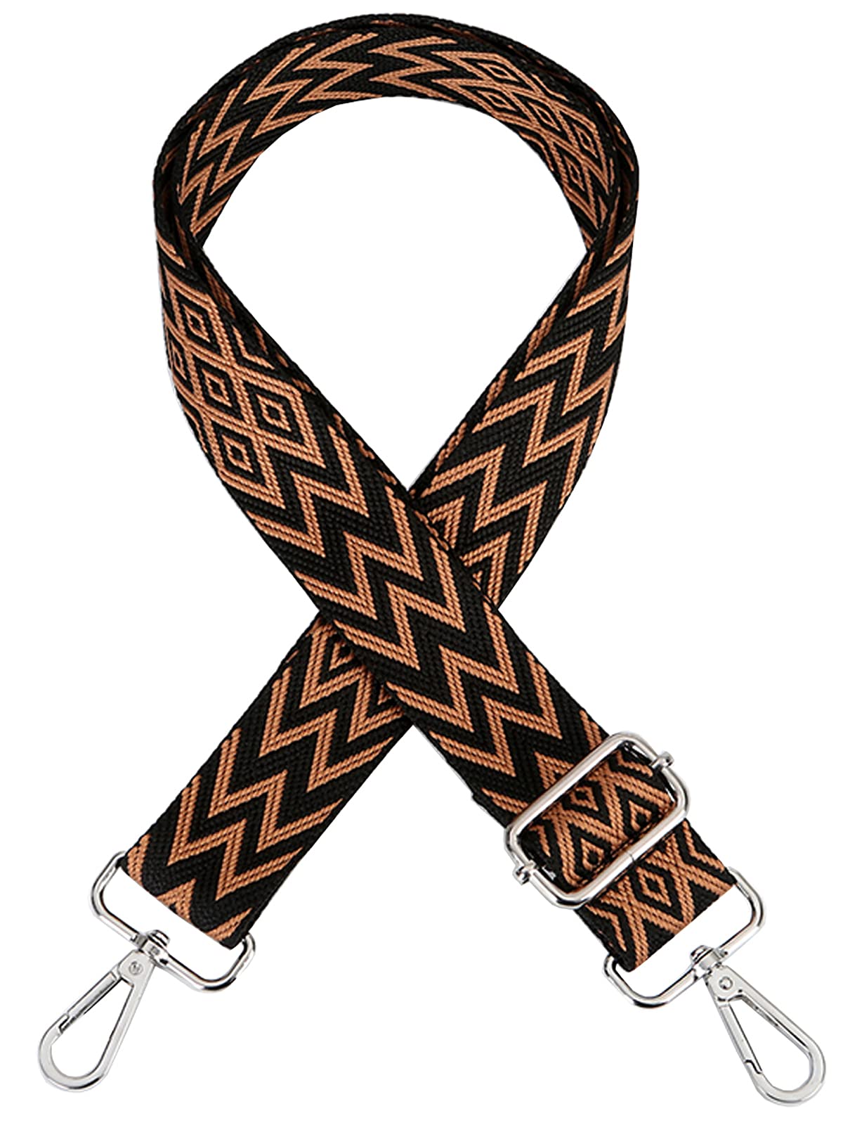 ZYLDK Adjustable Shoulder/Crossbody Bag Strap Replacement - Brown, Polyester, Compatible with Passenger Car