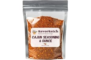 SavorSatch Cajun Seasoning - Resealable Pouch | Bulk Pack | Kosher, Non-GMO, MSG Free, Bayou, Authentic Louisiana Flavor, Southern Cooking, Flavorful Blend, Grilling, All-Purpose Seasoning for Meat, Seafood, Southern Dishes, Buffalo Wings | For Restaurants, Commercial Kitchens, Cooking Enthusiasts, Bulk Ingredients - 6 Ounce (Pack of 1)