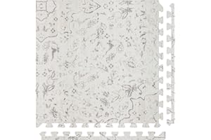 House of Noa Baby Play Mat – 4x8 Latte Emile – Set of 8 Tiles – Cushioned EVA Foam Play Mat for Floor, Soft Interlocking Baby Crawling Mats for Hard Floors