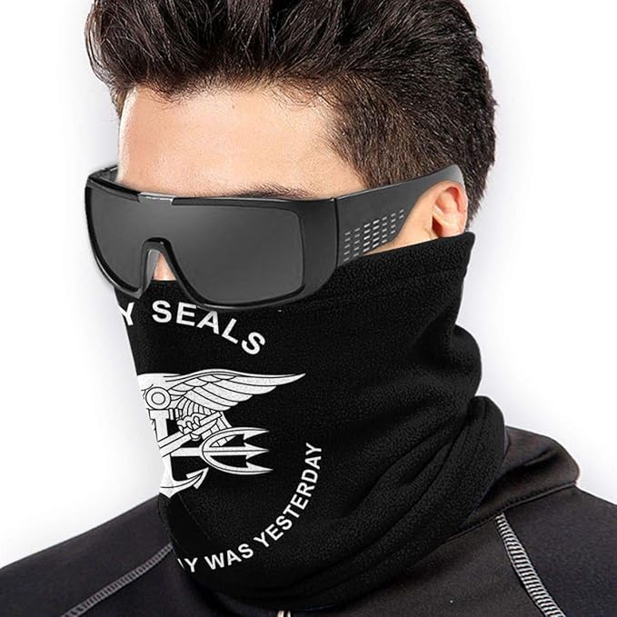 Navy Seals The Only Easy Day was Yesterday Bandana Face Mask Warmer