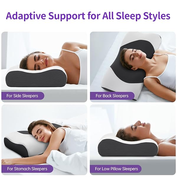 MOONOUU CLOUD ALIGN PILLOW, ERGONOMIC ZERO-PRESSURE SOFT MEMORY FOAM PILLOW FOR NECK PAIN RELIEF, NEUTRAL ALIGNMENT FOR SIDE & BACK SLEEPERS, GENTLY PROVIDES CERVICAL SUPPORT, WASHABLE PILLOWCASE