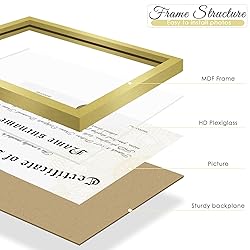 Fisnish 8.5x11 Picture Frame Certificate Document